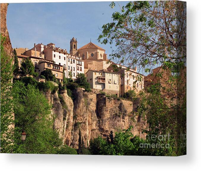 Nieves Nitta Canvas Print featuring the photograph Cuenca Framed in Green by Nieves Nitta