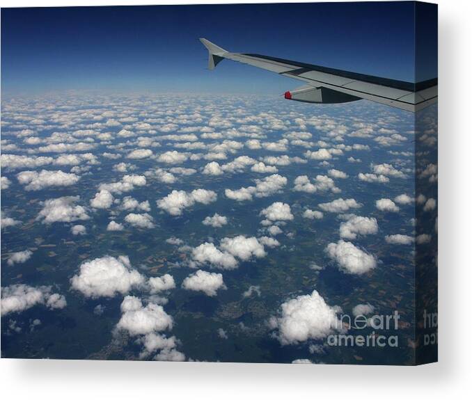 Aircraft Canvas Print featuring the photograph Cumulus Humilis Clouds Seen From An Aircraft by Stephen Burt/science Photo Library