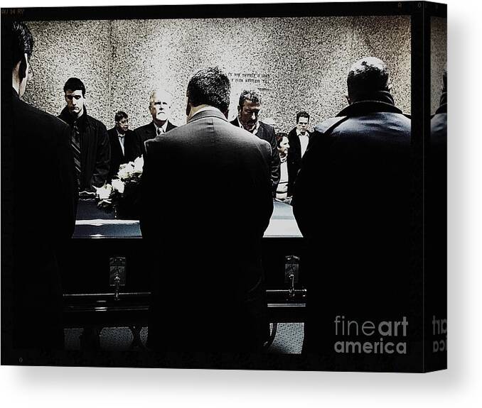 Catholic Canvas Print featuring the photograph Day of Interment by Frank J Casella