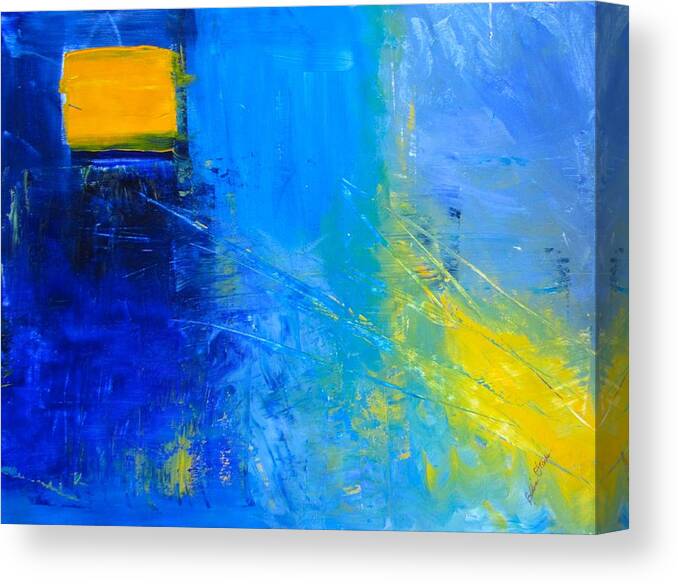 Square Canvas Print featuring the painting Don't Box me in by Barbara O'Toole