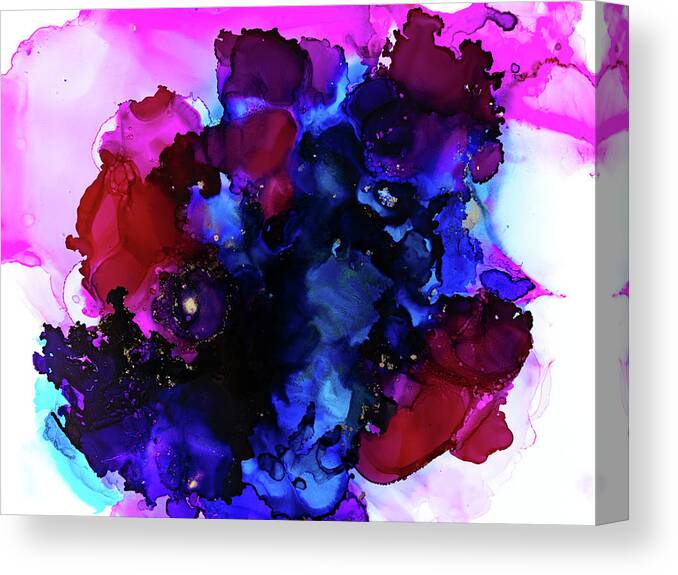 Fluid Canvas Print featuring the painting Edge of Creation by Jennifer Walsh