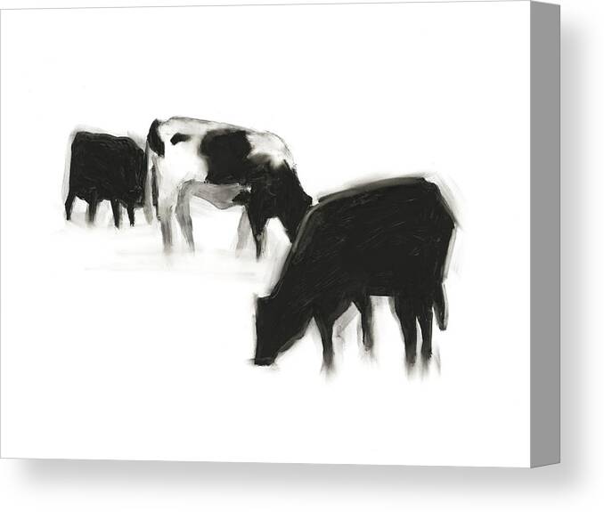 Animals Nature Canvas Print featuring the painting European Farm Collection X by Ethan Harper