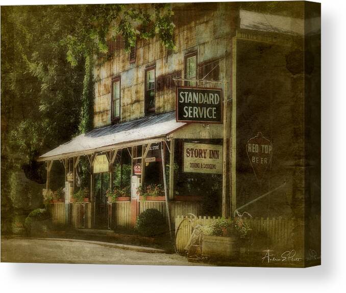 Story Canvas Print featuring the photograph Every Inn Has A Story by Andrea Platt