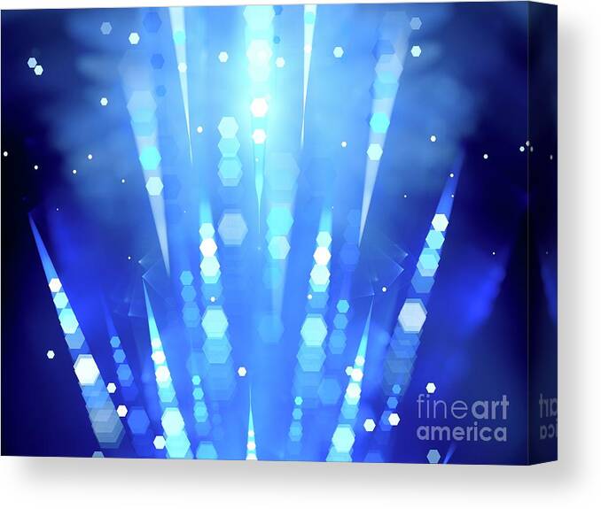 Shiny Canvas Print featuring the photograph Fog In Space by Sakkmesterke/science Photo Library