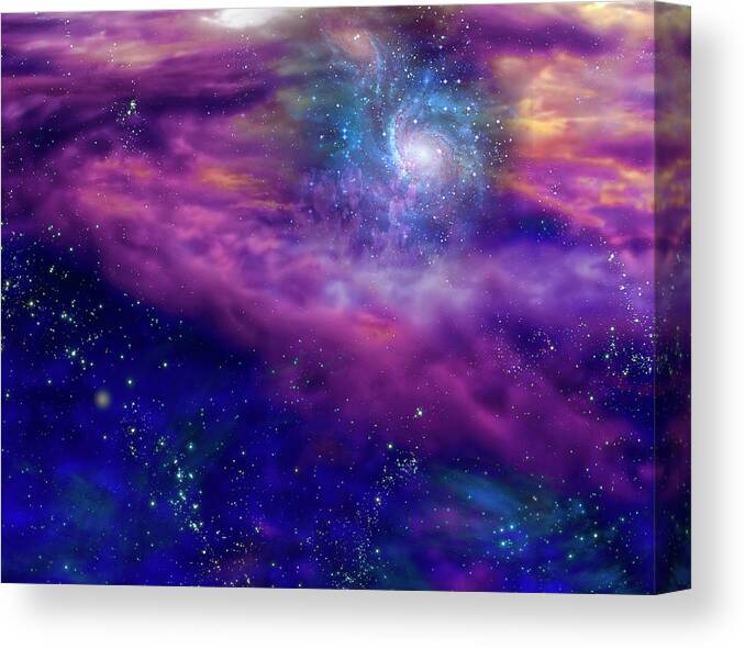 Renerded Blue Purple Space Galaxy 