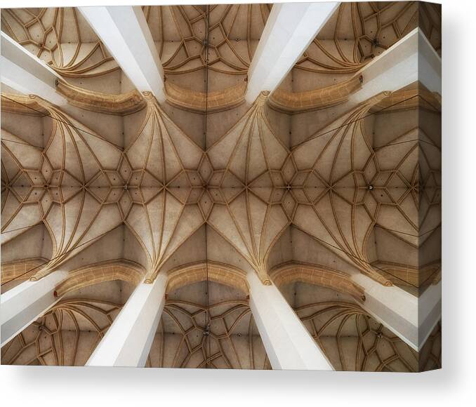 Gotic Canvas Print featuring the photograph Gotic Columns And Archs by Elke Rau
