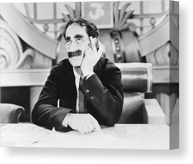 Groucho Marx Canvas Print featuring the photograph GROUCHO MARX in DUCK SOUP -1933-. by Album