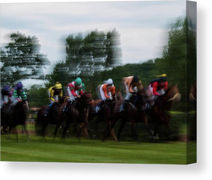 Horce-racing Canvas Print featuring the photograph Horce Racing 05 by Jorg Becker