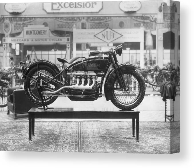Engine Canvas Print featuring the photograph Indian Ace by Topical Press Agency