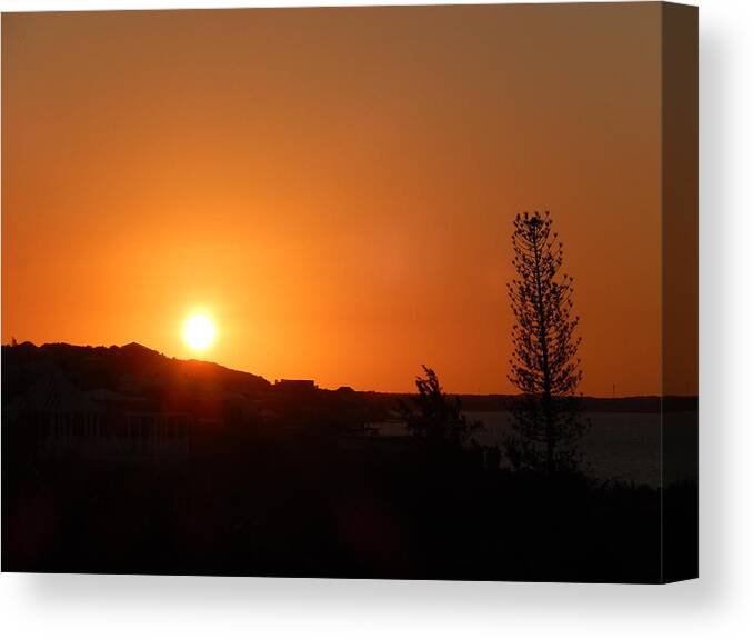 Sun Canvas Print featuring the photograph Island sunset by Patricia Caron