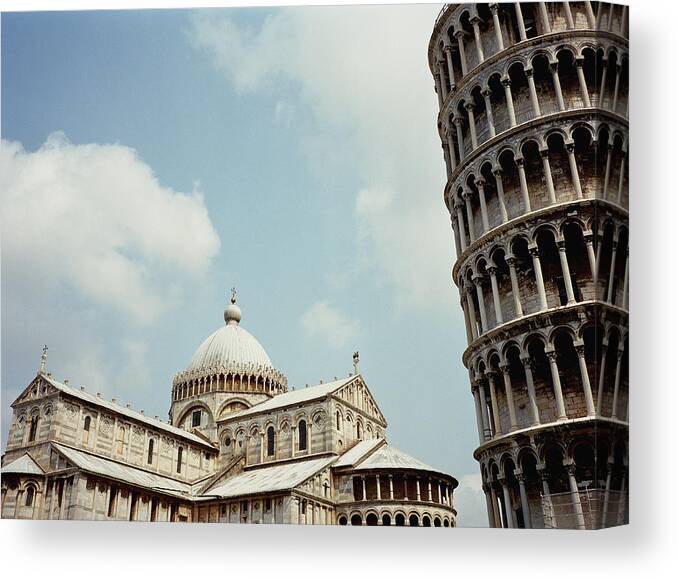 Leaning Canvas Print featuring the photograph Italy, Pisa Campo Dei Miracoli by Sean Justice