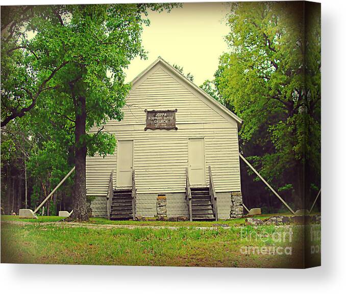 Historic Canvas Print featuring the photograph Joppa Missionary Baptist Church 1862 by Stacie Siemsen
