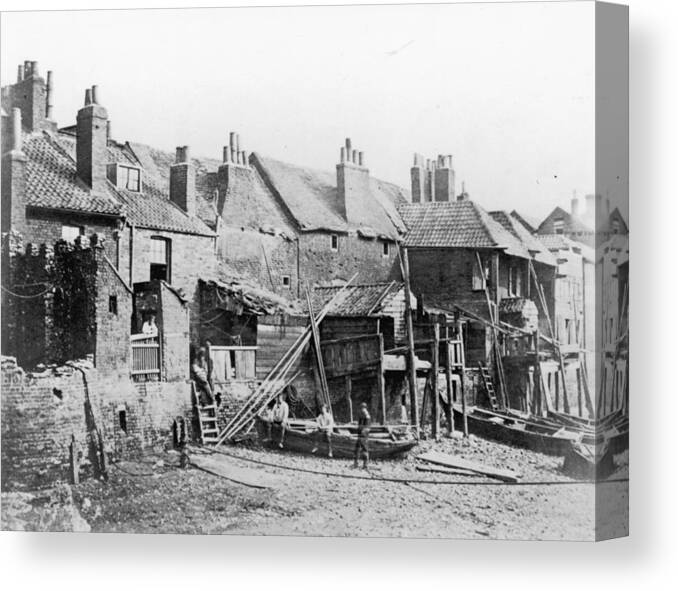 People Canvas Print featuring the photograph Lambeth Riverside by Hulton Archive