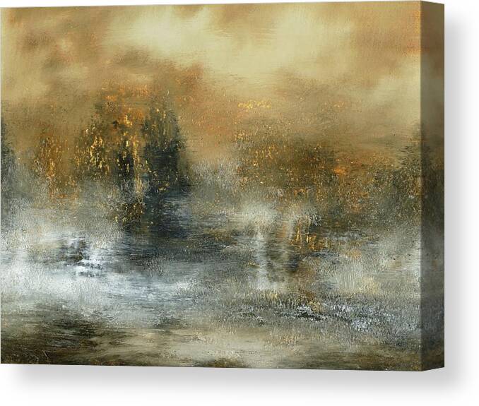 Public Limited Edition Canvas Print featuring the painting Land V by Sharon Gordon