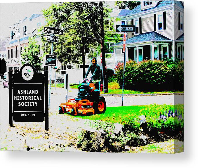 Landscaper Canvas Print featuring the digital art Landscaper by Cliff Wilson