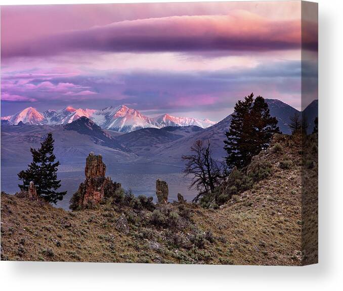 Idaho Scenics Canvas Print featuring the photograph Little Lost Sunrise by Leland D Howard