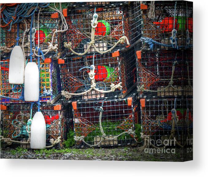 Lobster Traps Canvas Print featuring the photograph Lobster Traps by Scott and Dixie Wiley
