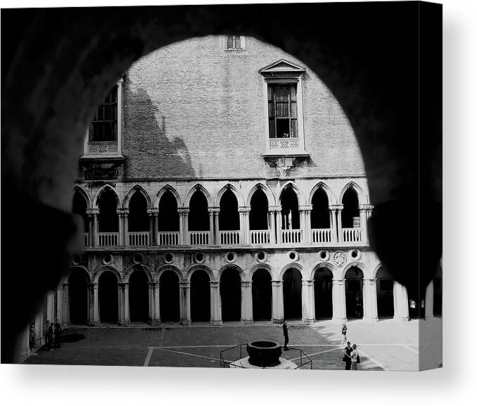 Arches Canvas Print featuring the photograph Looking Out by Romaisa Hashmi