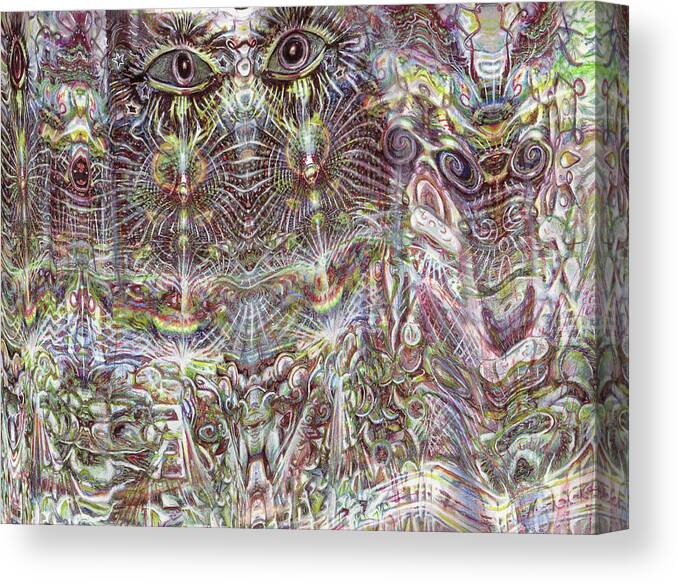 Pen Drawing Canvas Print featuring the painting Looking Through by Jeremy Robinson
