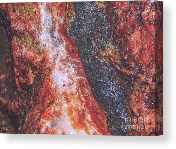 Quartz Canvas Print featuring the photograph Macro Quartz Rock by Phil Perkins