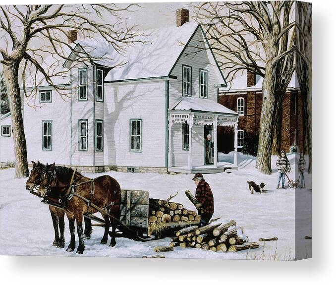 Home Canvas Print featuring the painting Memories Of Home by Kevin Dodds