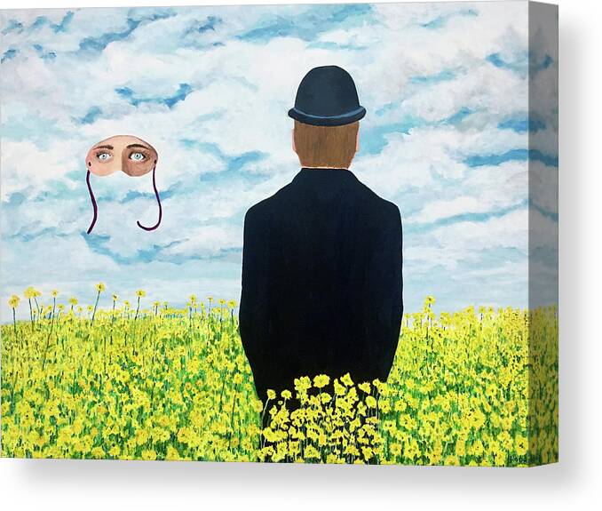 Magritte Canvas Print featuring the painting Memories of June by Thomas Blood