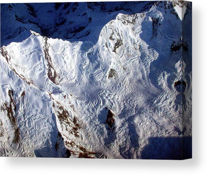 Alaska Canvas Print featuring the photograph Mountaintop Snow by Mark Duehmig