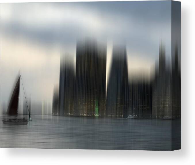 New York Canvas Print featuring the photograph New York Skyscrapers by Gregor Szalay