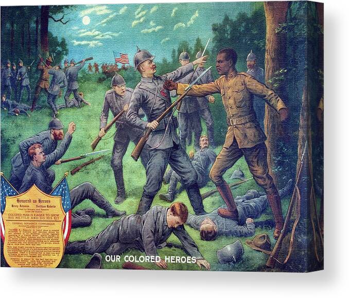 Colored Canvas Print featuring the painting Our Colored Heroes by E.G. Renesch