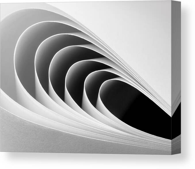 Paper Canvas Print featuring the photograph Paper Crescents by Jacqueline Hammer