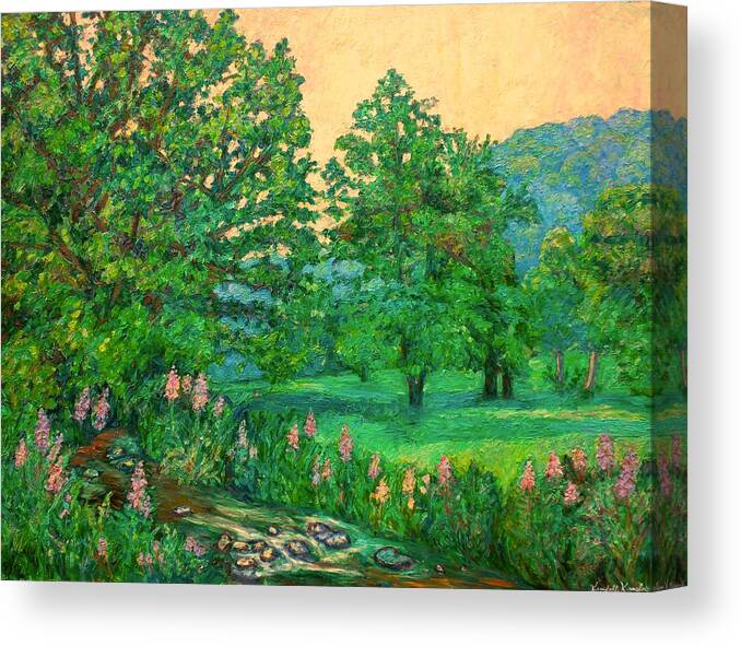 Landscape Canvas Print featuring the painting Park Road in Radford by Kendall Kessler