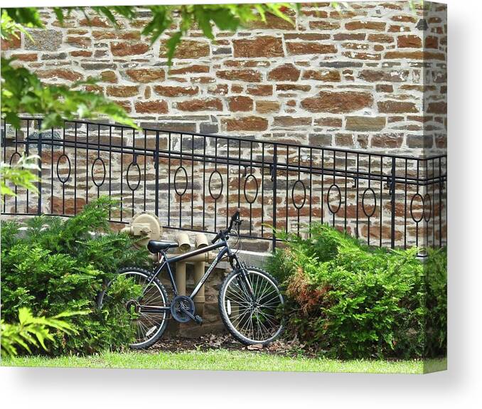 Bicycle Canvas Print featuring the photograph Parked Dreams by Kathy Chism