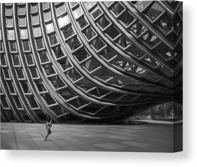 Architecture Canvas Print featuring the photograph Phoenix Center by Richard Huang