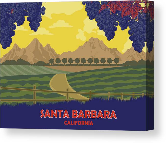 Santa Barbara Canvas Print featuring the digital art Santa Barbara by Long Shot