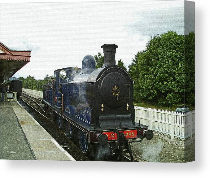 Scotland Canvas Print featuring the photograph SCOTLAND. Aviemore. Strathspey Railway. by Lachlan Main