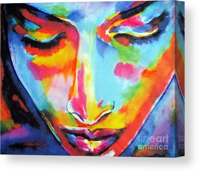 Portraits For Sale Canvas Print featuring the painting Sipapu by Helena Wierzbicki