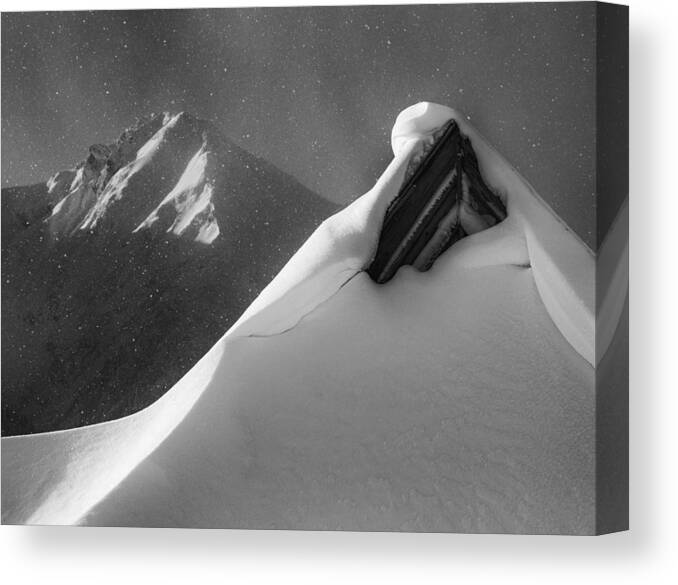 Snow Canvas Print featuring the photograph Snowstorm by Peter Hrabinsky