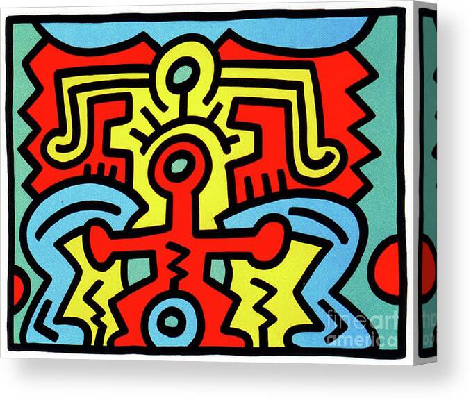 Haring Canvas Print featuring the painting Spirit of Art by Haring