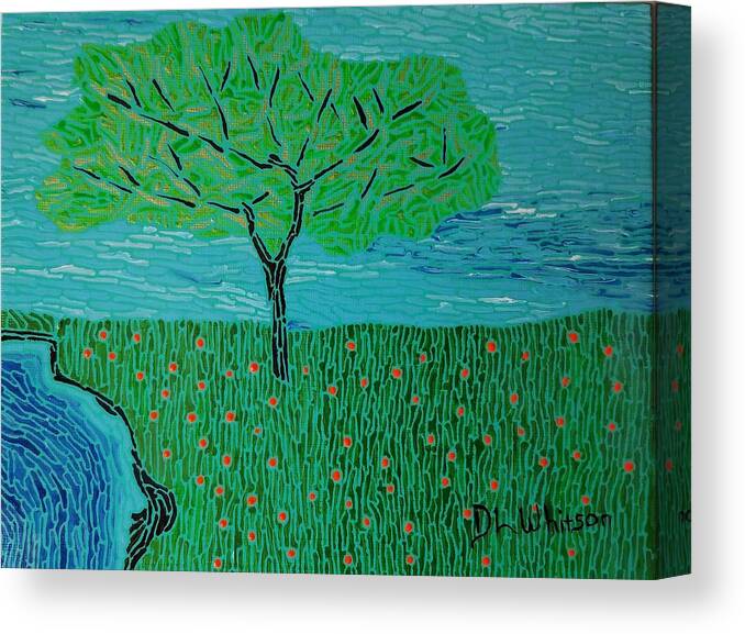 Spring Canvas Print featuring the painting Spring-4 Seasons by DLWhitson