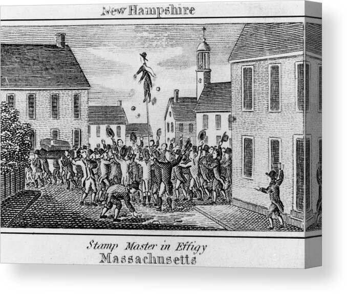 American Revolution Canvas Print featuring the photograph Stamp Act Protest by Fotosearch