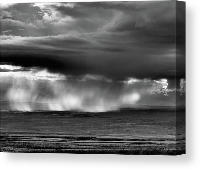 Beautiful Canvas Print featuring the photograph Storm over Bighorn Basin by Leland D Howard