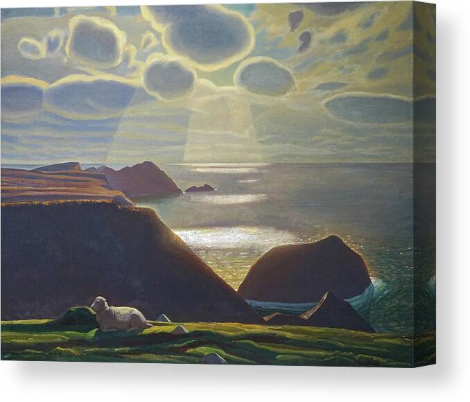 Ireland Canvas Print featuring the painting Sturrall Donegal Ireland by Rockwell Kent