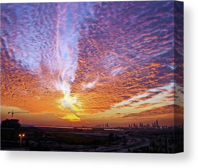 Sunset Canvas Print featuring the photograph Sunset Colors by Peggy Blackwell