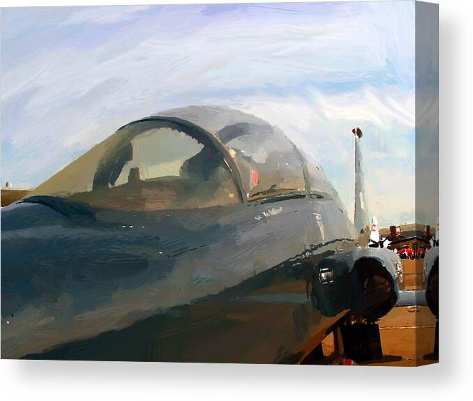 Air Show Canvas Print featuring the mixed media T-38 by Christopher Reed