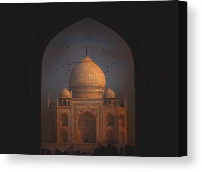 India Canvas Print featuring the photograph Taj Mahal by Svetlin Yosifov