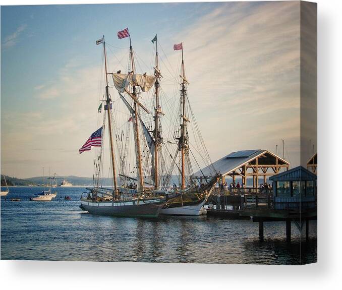Sailing Canvas Print featuring the photograph Tall Sailing Ships by Jerry Abbott