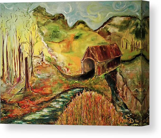 Autumn Canvas Print featuring the painting Existential Reflections by Anitra Boyt