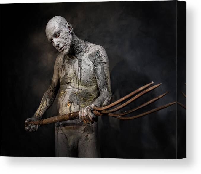 Nude Canvas Print featuring the photograph The Sorrow by Derek Galon