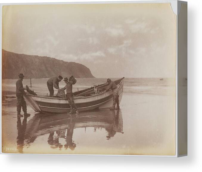 Robin Hood's Bay Canvas Print featuring the photograph The Storms Of Whitby by Frank Meadow Sutcliffe