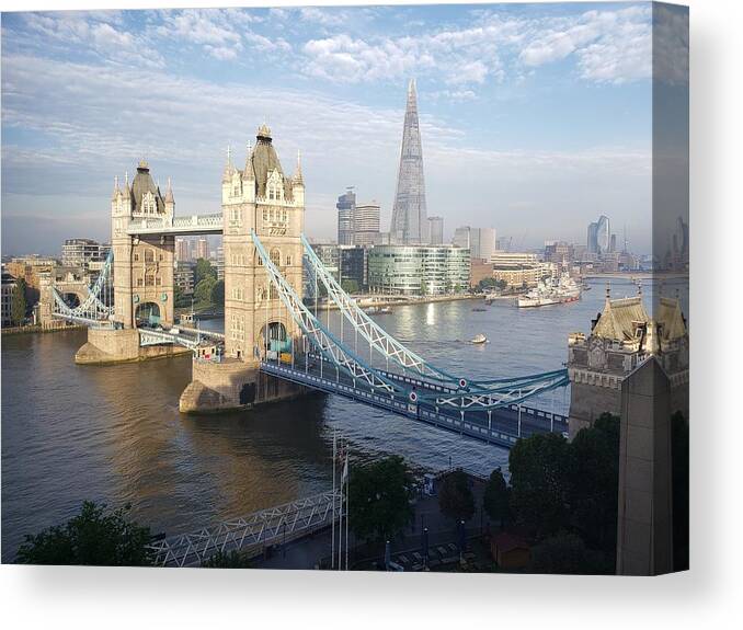 London Canvas Print featuring the photograph Tower Bridge London by Peggy King